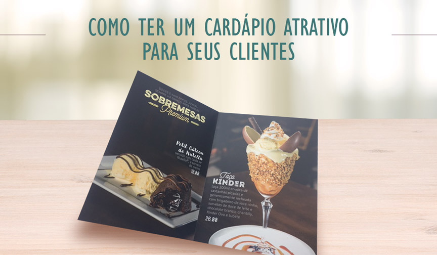 Como ter um cardápio atrativo para seus clientes