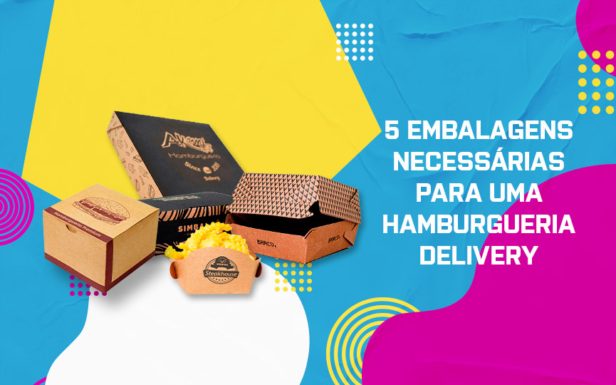 Embalagem caixa para Hamburguer Delivery Personalizada